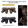 Cosplay & Airsoft Prop: GPNVG 18 Dummy Night Vision Goggles, Non-Functional 4-Tube Binocular Model with Helmet Mount (Tan) view 4