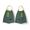 Arena Unisex Adult Powerfin Pro II Swim Training Fins Men and Women Silicone Short Blade Flippers Left/Right Customized, Sage/Arctic Lime, Size 11-12 view 1