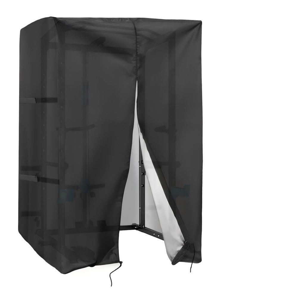 Squat Rack Cover, Waterproof Outdoor Gym Equipment Covers with Zipper for Squat Rack/Weight Lifting Rack/Home Gym Workout Equipment (65.5"Wx 56"D x 90"H)