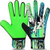 Jazzy Sports Soccer Goalie Gloves for Kids, Youth Goalkeeper Gloves Anti Slip 4mm Latex Palm with Strong Grip Double Wrist Protection (Green-Black, Size 3 Suitable for 5-6 Years) view 1