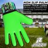 Jazzy Sports Soccer Goalie Gloves for Kids, Youth Goalkeeper Gloves Anti Slip 4mm Latex Palm with Strong Grip Double Wrist Protection (Green-Black, Size 3 Suitable for 5-6 Years) view 2