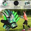 Jazzy Sports Soccer Goalie Gloves for Kids, Youth Goalkeeper Gloves Anti Slip 4mm Latex Palm with Strong Grip Double Wrist Protection (Green-Black, Size 3 Suitable for 5-6 Years) view 3
