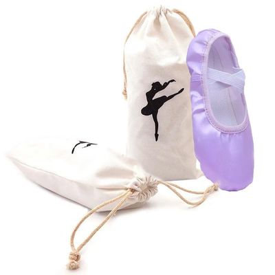 Vobumix 2pcs Ballet Shoes Bags Double Drawstring Shoe Bags Pointe Shoe Storage Organizer Ballet Dance Supplies for Daily and Travel Use