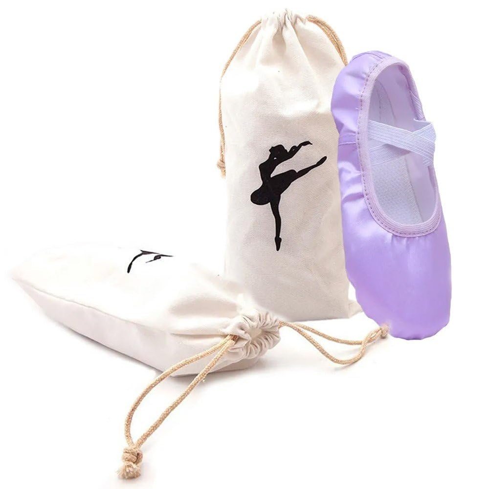 Vobumix 2pcs Ballet Shoes Bags Double Drawstring Shoe Bags Pointe Shoe Storage Organizer Ballet Dance Supplies for Daily and Travel Use