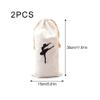 Vobumix 2pcs Ballet Shoes Bags Double Drawstring Shoe Bags Pointe Shoe Storage Organizer Ballet Dance Supplies for Daily and Travel Use view 3