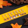 16 Pairs Hypoallergenic Holiday Clip on Dangle Earrings for Women Halloween Christmas Earrings for Girls Fall Thanksgiving Earring Teacher St. Patrick's Day 4th of July Earrings (orange) view 2