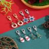 16 Pairs Hypoallergenic Holiday Clip on Dangle Earrings for Women Halloween Christmas Earrings for Girls Fall Thanksgiving Earring Teacher St. Patrick's Day 4th of July Earrings (orange) view 4