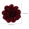6.3 Inches Large Rose Flower Brooches and Pins for Women | Rose Flower Hair Clips & Brooches for Women Dresses | Hat Pins for Clothes, Burgundy view 4