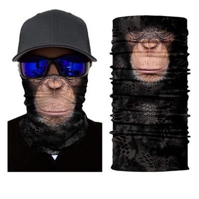 DHSOU Seamless Neck Gaiter Shield Scarf Bandana Face Mask for Motorcycle Cycling Riding Running Headbands Headware (Chimpanzee)