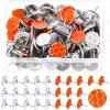 Fullhawl 100 Reflective Tacks Trail Marking Tacks Glow Reflective Mark Trail Markers Thumb Nails for Hunting Hiking Camping Tree Stand (Sliver Orange) view 1