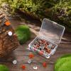 Fullhawl 100 Reflective Tacks Trail Marking Tacks Glow Reflective Mark Trail Markers Thumb Nails for Hunting Hiking Camping Tree Stand (Sliver Orange) view 3