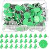 Fullhawl 100 Reflective Tacks Trail Marking Tacks Glow Reflective Mark Trail Markers Thumb Nails for Hunting Hiking Camping Tree Stand (Green) view 1