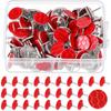 Fullhawl 100 Reflective Tacks Trail Marking Tacks Glow Reflective Mark Trail Markers Thumb Nails for Hunting Hiking Camping Tree Stand (Red) view 1
