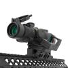 Tactical 4x32 Scope,Real Fiber Optics Red Dot Illumination Chevron Reticle Reflex Sight, Hunting Riflescopes with Mini Red Dot Sight & Scope Mount & Offset Optic Base & Adapter Plate, Fit 20mm Rail view 3