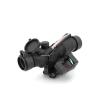 Tactical 4x32 Scope,Real Fiber Optics Red Dot Illumination Chevron Reticle Reflex Sight, Hunting Riflescopes with Mini Red Dot Sight & Scope Mount & Offset Optic Base & Adapter Plate, Fit 20mm Rail view 4