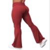 YEOREO Romola Women Yoga Pants Flare Leggings with Tummy Control High Waist Fold Over Bootcut Wide Legs Workout Legging Red-XL view 1