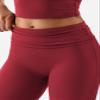 YEOREO Romola Women Yoga Pants Flare Leggings with Tummy Control High Waist Fold Over Bootcut Wide Legs Workout Legging Red-XL view 4