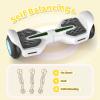 SIMATE 6.5" Scooter, Bluetooth Music Speaker and LED Light, Top 8.5mph & 8.5 Miles Range Power by Dual 250W Motor, Gifts for Kids Adults Boys, for All Ages view 2