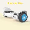 SIMATE 6.5" Scooter, Bluetooth Music Speaker and LED Light, Top 8.5mph & 8.5 Miles Range Power by Dual 250W Motor, Gifts for Kids Adults Boys, for All Ages view 4
