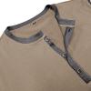 Compression Shirt for Men Crewneck Button Slim Solid Color Pullover Tops Long Sleeve Comfortable Relaxed Tee Shirts view 3