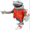 Fierce Shark Mascot Costume Adult Size for School Spirits With Fans