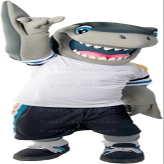 College Sport Shark Mascot Costume Adult Size for School Spirits