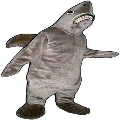 Fine Teeth Shark Mascot Costume Adult Size for School Spirits