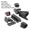 Tactical 4x32 Scope,Real Fiber Optics Green Dot Illumination Chevron Reticle Reflex Sight, Hunting Riflescopes with Mini Red Dot Sight & Scope Mount & Offset Optic Base & Adapter Plate, Fit 20mm Rail view 2