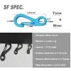 Bytiyar 1.25inch 30 Pcs Mini Metal SF Carabiner Clips with Spring Wiregate Hook and Little Eye Hole for Keychain Key Paracord Backpack Clasps Tractical Kit Accessory, Black view 2