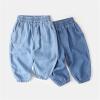 Baby Joggers for Boys Girls Baggy Sweatpants Solid Pull On Elastic Waist School Pants Casual Sport Trousers (Dark Blue, 12-18 Months) view 3