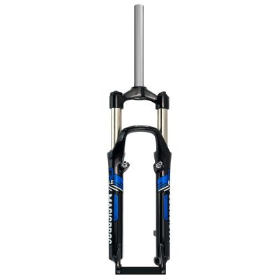 HWEVDHJ Mountain Bike Suspension Fork 26 Inch 100mm Travel 1 1/8 Straight Tube QR 9mm Aluminum Alloy Mechanical Fork Disc/V Brake Shoulder Control Mountain Bike Fork(Black Blue)