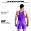 Exxact Sports Plain Men's Wrestling Singlet, High Performance Powerlifting Singlet Wrestling Singlets for Men - (Purple, AM) view 3