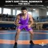 Exxact Sports Plain Men's Wrestling Singlet, High Performance Powerlifting Singlet Wrestling Singlets for Men - (Purple, AM) view 4