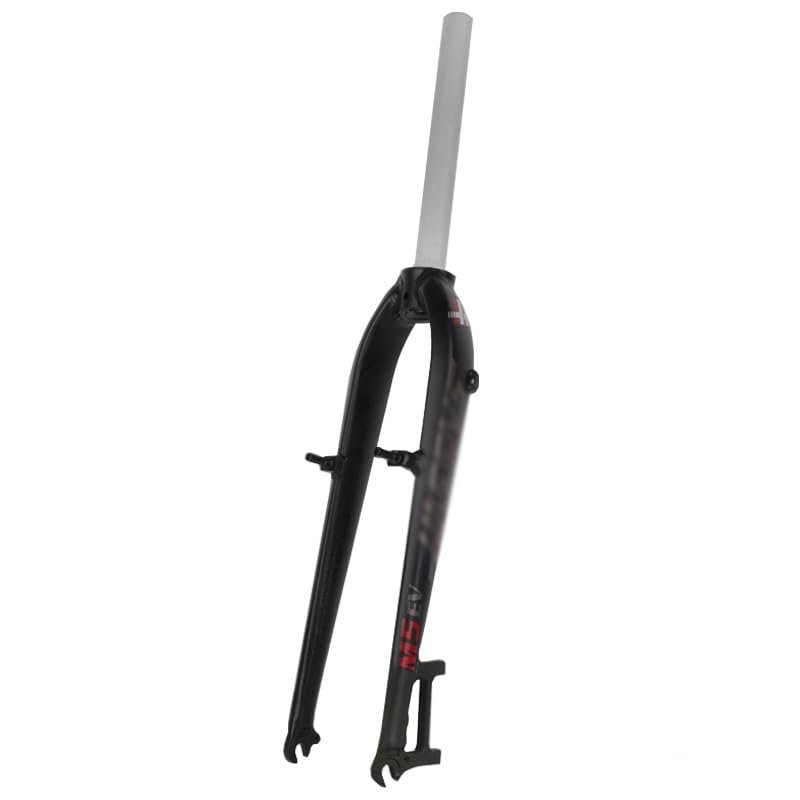 HWEVDHJ Mountain Bike Rigid Forks 26" 27.5" 1-1/8" Threadless Straight Tube Aluminum Alloy Mountain Bike Front Forks QR 9X100mm Disc/V Brake Bike Hard Front Fork 825g(Gray red,27.5")