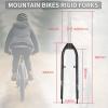 HWEVDHJ Mountain Bike Rigid Forks 26" 27.5" 1-1/8" Threadless Straight Tube Aluminum Alloy Mountain Bike Front Forks QR 9X100mm Disc/V Brake Bike Hard Front Fork 825g(Gray red,27.5") view 2