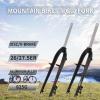 HWEVDHJ Mountain Bike Rigid Forks 26" 27.5" 1-1/8" Threadless Straight Tube Aluminum Alloy Mountain Bike Front Forks QR 9X100mm Disc/V Brake Bike Hard Front Fork 825g(Gray red,27.5") view 4