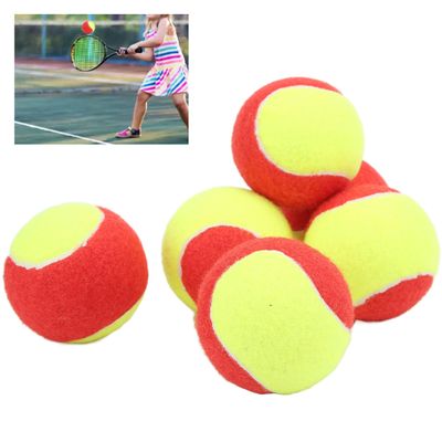 6Pcs Tennis Balls for Kids,Premium Plush Youth Felt Red Tennis Balls for Beginners, Lightweight Elastic Tennis Trainning Ball, Waterproof Bulk Tennis Ball Pet Dog Playing Balls