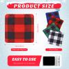 SmoothNovelty 4 Pcs Microwave Hand Warmers Reusable Flannel with Flaxseed Microwavable Bag Heating Cold Pack Bag for Colleagues Christmas Stocking Stuffer Gifts(Buffalo Plaid) view 2
