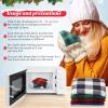 SmoothNovelty 4 Pcs Microwave Hand Warmers Reusable Flannel with Flaxseed Microwavable Bag Heating Cold Pack Bag for Colleagues Christmas Stocking Stuffer Gifts(Buffalo Plaid) view 4