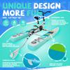 Spatium Water Bike for Kids Inflatable Water Bikes Water Bicyles for Lake with Inflatable Pontoons Pedal Water Bike,Color Green view 3
