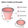 O-CONN 2 Pack Collapsible Cup, Silicone Collapsible Travel Cup, Silicone Folding Camping Cup with Lids Expandable, Drinking Cup for Outdoor Hiking Travel, Outdoor Sports- Portable, Graduated view 2