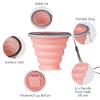 O-CONN 2 Pack Collapsible Cup, Silicone Collapsible Travel Cup, Silicone Folding Camping Cup with Lids Expandable, Drinking Cup for Outdoor Hiking Travel, Outdoor Sports- Portable, Graduated view 3