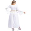 Hularka Women's Ancient Greek Costume Toga Dress Robe Roman Princess Queen Praise Dance Dress Overlay Pink X-Large view 2