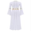 Hularka Women's Ancient Greek Costume Toga Dress Robe Roman Princess Queen Praise Dance Dress Overlay Pink X-Large view 4