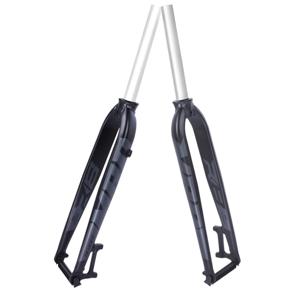 HWEVDHJ 26/27.5/29 Bike Rigid Forks Aluminum Alloy Rigid Disc Brake Mountain Bike Fork 28.6mm 1-1/8" Threadless Straight Tube Hard Fork QR 9 * 100 Mm(Black Gray,29")