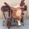 AD Saddlery Wade Tree A Fork Ranch Roping Work Leather Premium Western Horse Saddles for Horse Handmade Equestrian Trail Horse Saddles Tack Size: 10"-18" inches Seat WADE327 (16" inches Seat) view 1
