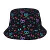 Cat Skull Bones Bucket Hats for Women Men Funny Halloween Hat Sun Cap Packable Outdoor Fisherman Hat view 1