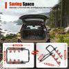 3-Bike Car Bicycle Rack, Foldable Bicycle Rack Bike Rack for Car Trunk Mount 3 Bicycle Carrier Sedan Hatchback Minivan SUV Black+Red view 2