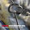 BTSEURY Climbing Descender Ring, 35KN Figure 8 Word Rope Descender Rappel Ring Rock Climbing Gear (Black) view 3