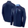 Fanatics Men's Navy Tennessee Titans Defender Long Sleeve Quarter-Zip Jacket view 1